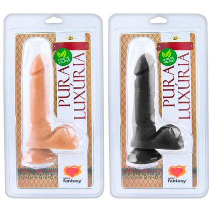 Prótese Vibrador Externo Com Escroto 15 X 3,8cm Sexy Fantasy 
