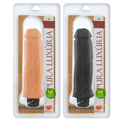 Prótese Vibrador Interno Com Escroto 22 X 5,2cm Sexy Fantasy 