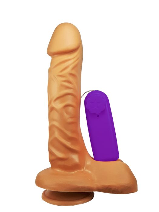 Prótese Fogo Da Paixão Vibro Externo 19 X 4,5cm Hot Flowers