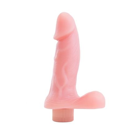 Prótese Com Vibro Interno Natural 14x4,5cm Hot Flowers