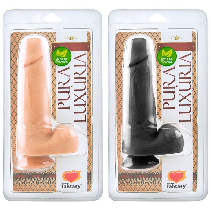 Prótese Vibrador Externo Com Escroto 20,5 X 4,7cm Sexy Fantasy