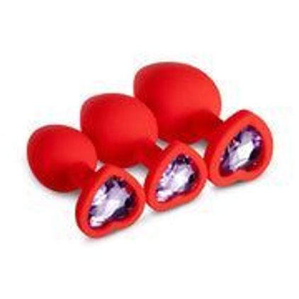 Kit Com 3 Plugs Em Silicone Com Joia 