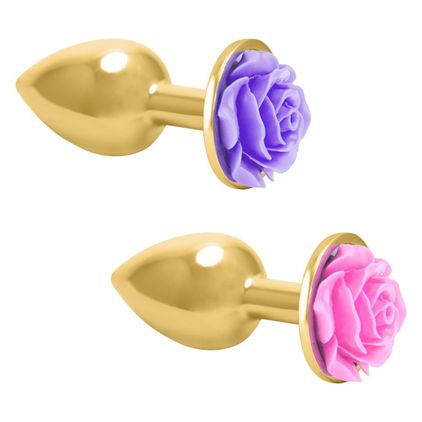 Plug Em Metal Dourado Flor Sexy Import