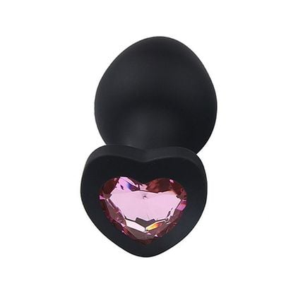 Plug Anal Em Silicone Com Joia 