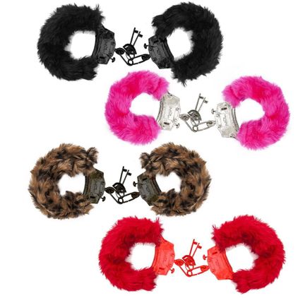 Algema Luxo De Metal Com Pelúcia Hot Flowers
