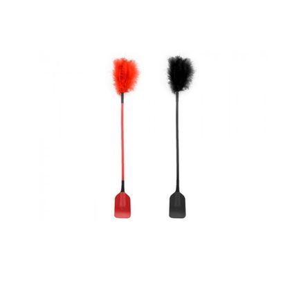 Chibata Retangular 40cm Com Plumas Dominatrixxx