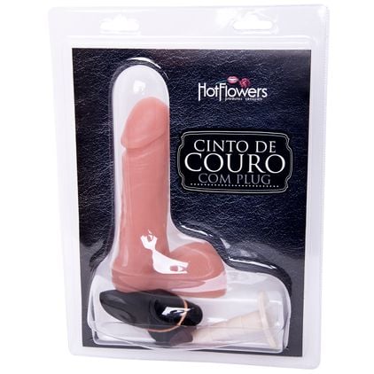 Cinto De Couro Com Prótese Hp211 Hot Flowers