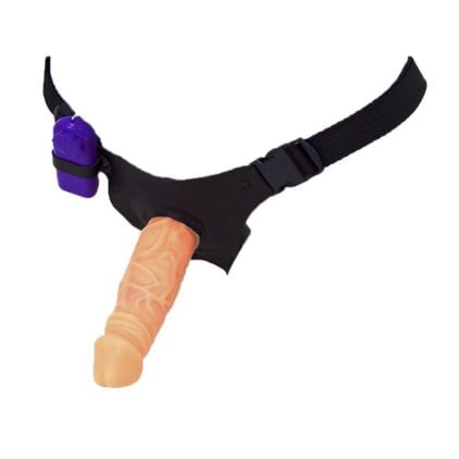 Cinta Com Protese Com Vibro 15cm X 4cm La Pimienta