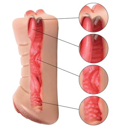 Masturbador Boca E  Vagina Em Cyberskin 