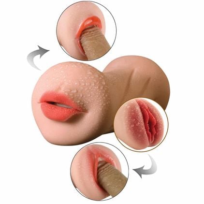 Masturbador Boca E  Vagina Em Cyberskin 