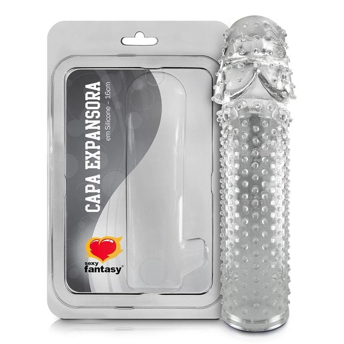 Capa Peniana 16cm Em Silicone Sexy Fantasy