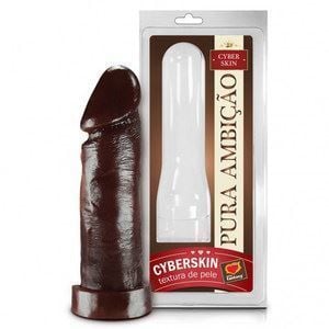 Capa Peniana Chocolate Em Cyberskin 16x4,5cm Sexy Fantasy