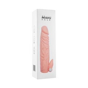 Capa Peniana Com Vibro Cyberskin 18 X 3,0 Cm  Sexy Import