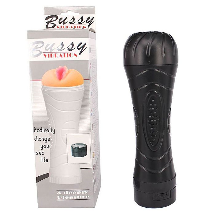 Masturbador Lanterna Com Boca E Vibrador Em Cyberskin 