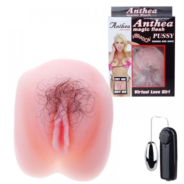 Masturbador Vagina Com Pêlos E Cápsula Vibratória - Sexy Import