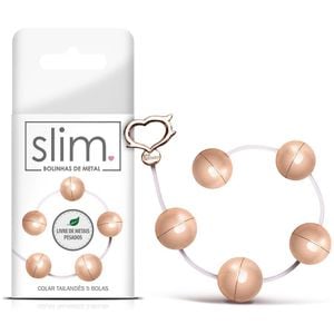 Colar Tailandês 5 Bolas Em Metal Sexy Fantasy 