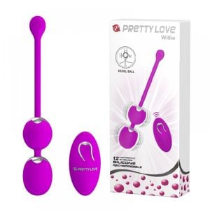 Bolas De Pompoar Com 12 Modos De Vibração E Controle Wireless  Pretty Love Willie Sexy Import