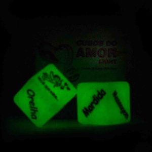 Dados Do Amor Fluorescente Unissex Duplo Diversão Ao Cubo