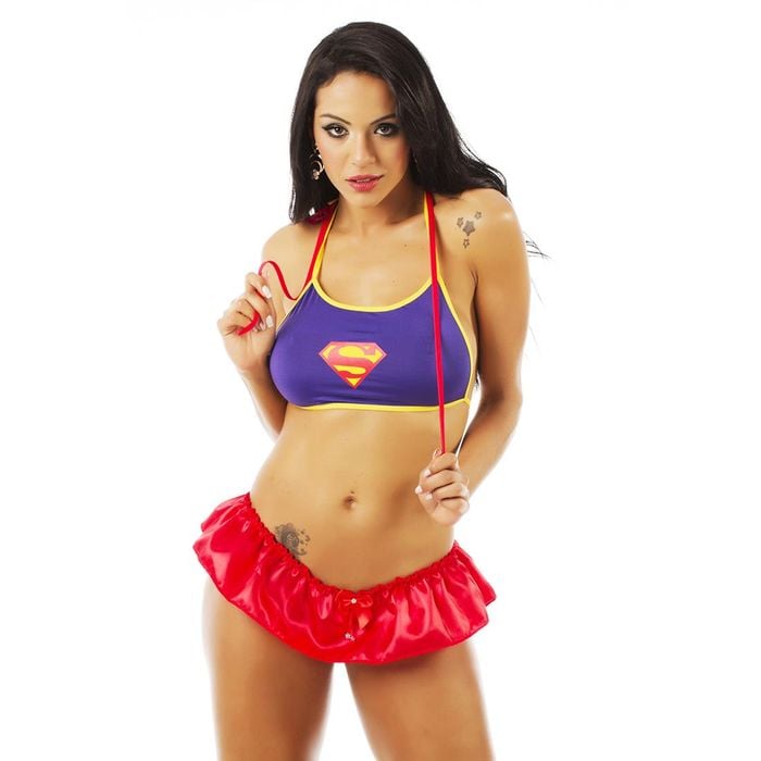 Kit Mini Fantasia Super Girl Pimenta Sexy