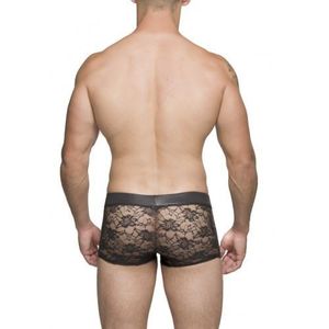 Boxer Renda Com Cirre E Elastico Em Couro Sd Clothing