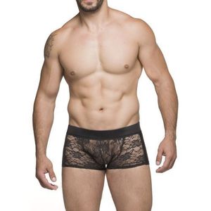 Boxer Renda Com Cirre E Elastico Em Couro Sd Clothing