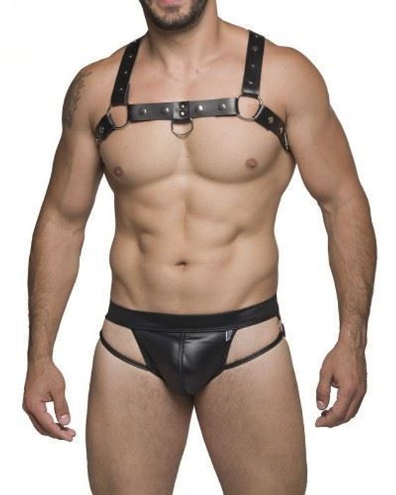 Jock Couro Detalhe Aberto Com Argolas Lateral Sd Clothing