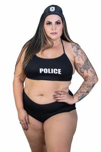 Kit Mini Fantasia Plus Size Policial Pimenta Sexy