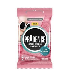 Preservativo Chiclete Com 3 Unidades Prudence 