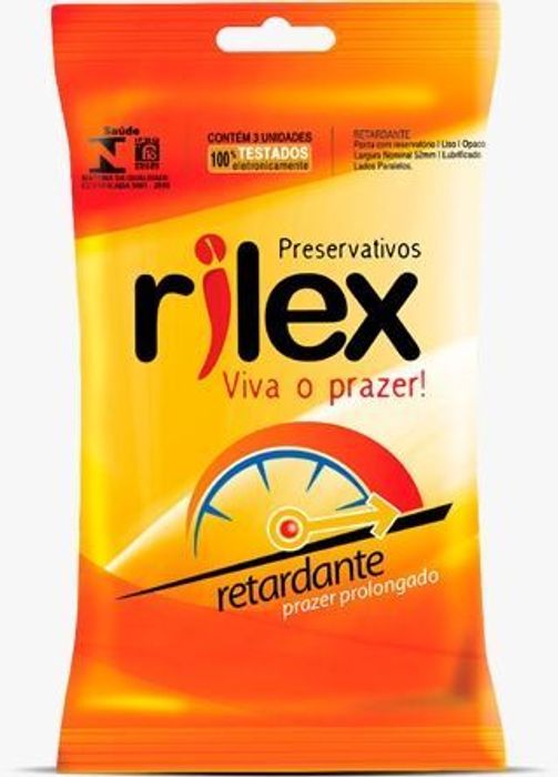 Preservativo Retardante Com 3 Unidades Rilex