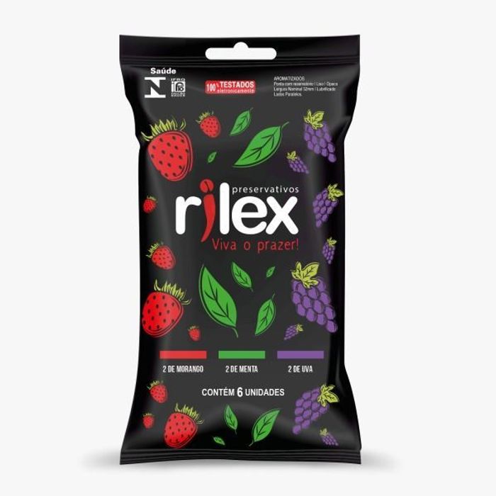 Preservativo Mix De Frutas Com 6 Unidades Rilex