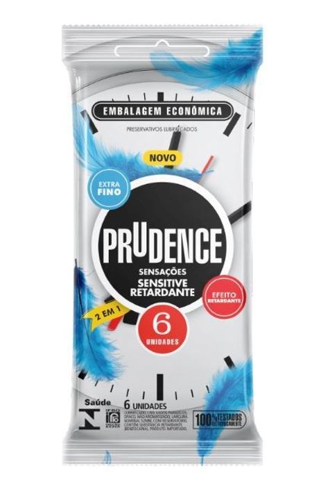 Preservativo Sensitive Retardante Com 6 Unidades Prudence