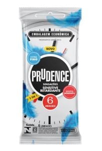 Preservativo Sensitive Retardante Com 6 Unidades Prudence