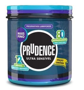Pote Com 12 Camisinhas Ultra Sensivel Redondinhas  Prudence