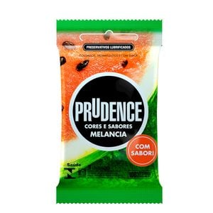 Preservativo Melancia Com 3 Unidades Prudence 
