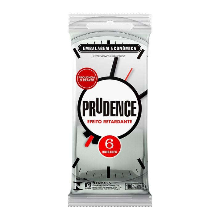 Preservativo Efeito Retardante Com 6 Unidades Prudence 