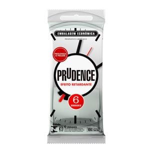Preservativo Efeito Retardante Com 6 Unidades Prudence 