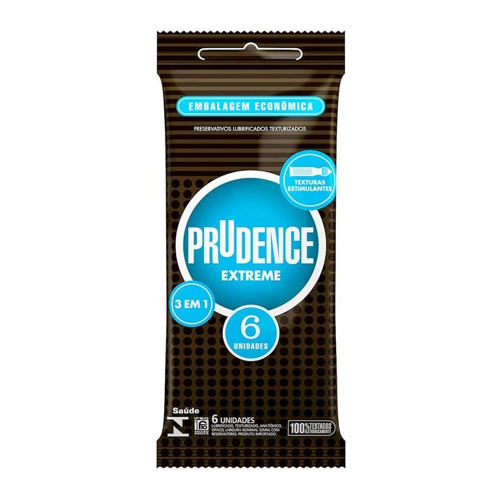 Preservativo Extreme Com 6 Unidades Prudence 