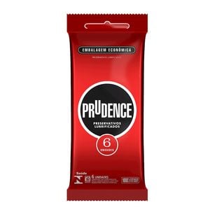 Preservativo Lubrificado Com 6 Unidades Prudence 