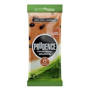 Preservativo Melancia Com 6 Unidades Prudence 