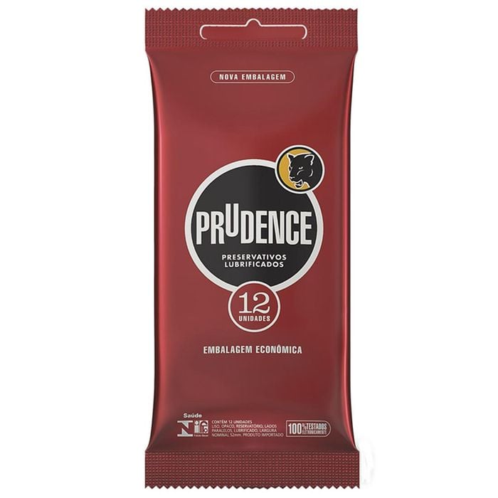 Preservativo Lubrificado Com 12 Unidades Prudence 