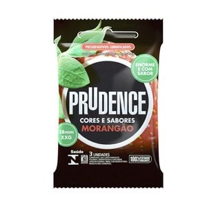 Preservativo Morangão Xxg Com 3 Unidades Prudence 