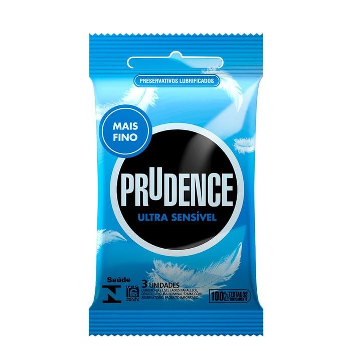 Preservativo Ultra Sensível Com 3 Unidades Prudence 