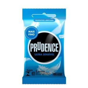 Preservativo Ultra Sensível Com 3 Unidades Prudence 