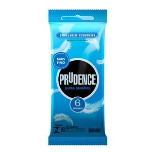 Preservativo Ultra Sensível Com 6 Unidades Prudence 