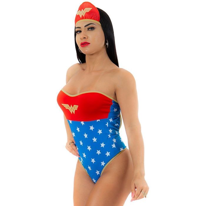 Mini Fantasia Body Mulher Maravilha Ii Pimenta Sexy
