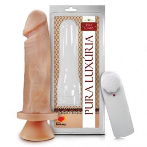 Prótese Com Ventosa E Vibro Externo 17,5 X 4 Cm Sexy Fantasy 