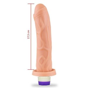 Prótese Fogo Da Paixão Vibro Interno 18 X 4,5cm Hot Flowers