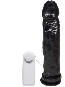 Prótese Vibrador Com Ventosa 28,6cm X 5,4 Cm Prazer E Cia 