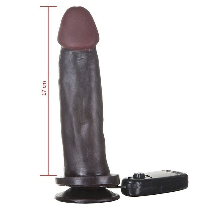 Prótese Vibrador Black Controle Externo 18 X 4,5cm Hot Flowers