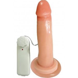 Prótese Vibrador Com Ventosa 15,5 X 3,5cm Prazer E Cia